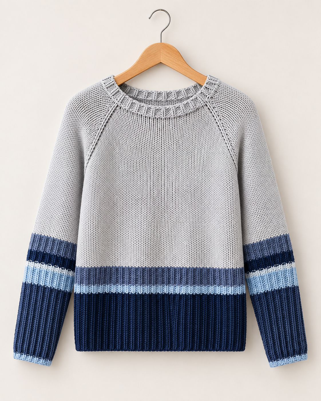 Breipatroon Raglantrui met Kleurvlakken | Maat S–XL | CL-B005 | Casa Lana