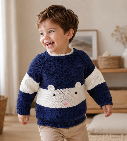 DIY-kit Beertjes Trui | maat 98–104 | Casa Lana