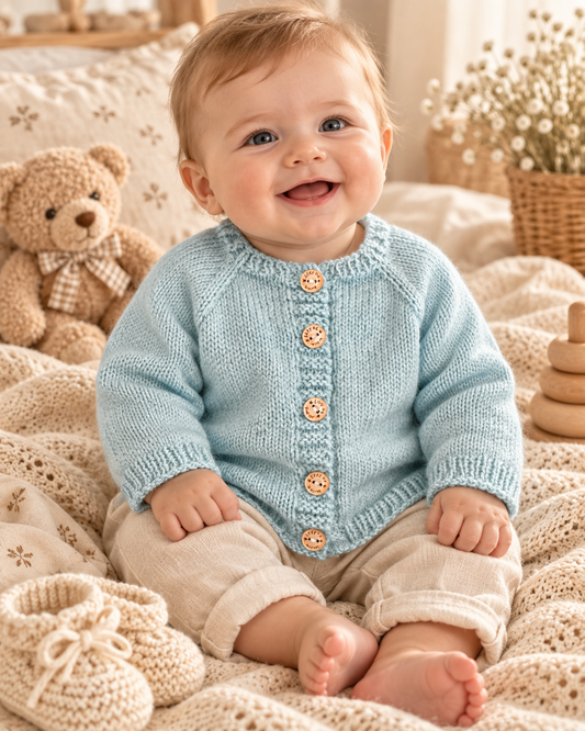 Breipatroon Babygolfje met Horizontale Ribbies | 3–12 maanden | CL-B010 | Casa Lana