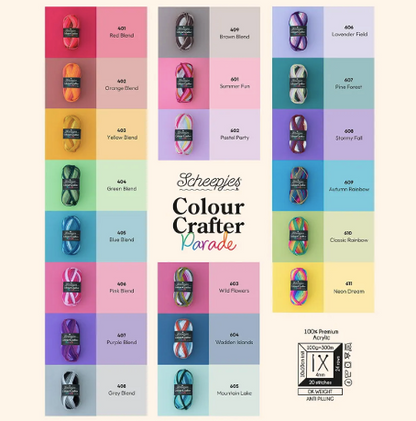 Scheepjes Colour Crafter Parade | Meerkleurig DK-garen | 100g